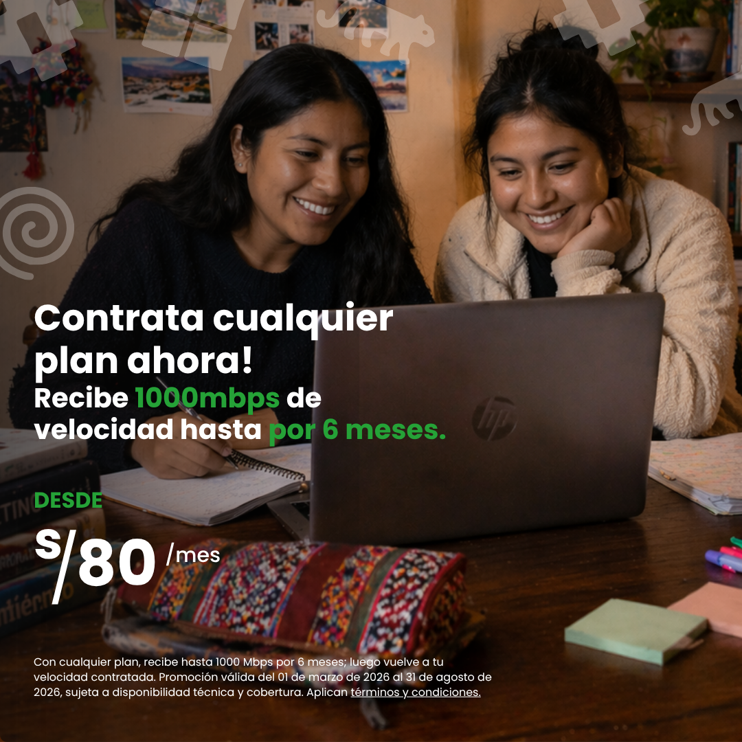PROMO 1000MBPS X 6 MESES